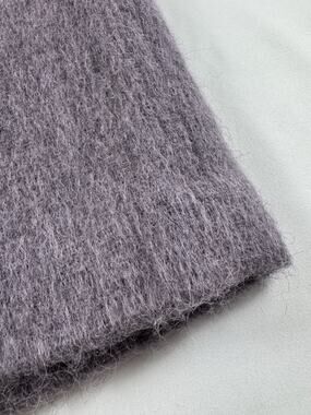 Brushed Alpaca Mohair Wool Pencil Skirt Fuzzy Purple Quiet Luxury Pastel Size 4